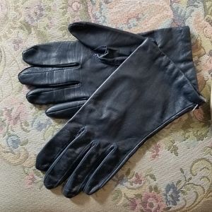 4/$25 Soft leather like gloves deep blue